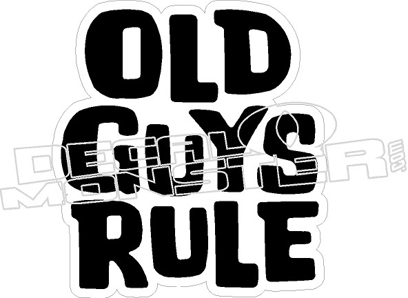 Old Guys Rule vintage Nostalgia style vinyl decal/sticker