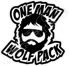 One Man WolfPack Decal Sticker