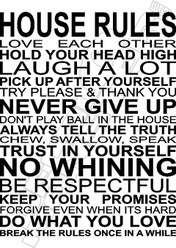 House Rules Wall Decal Sticker
