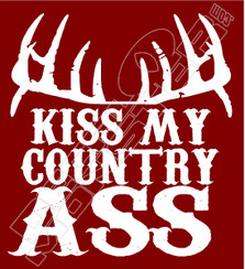Kiss My Country Ass Decal Sticker