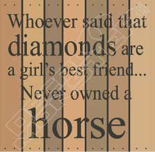 Diamonds Horse Decal Sticker
