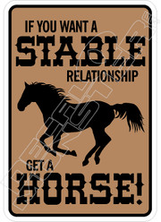 Stable Relationship Get Horse Decal Sticker