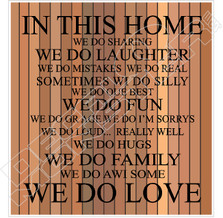 In This Home We Do Decal Sticker