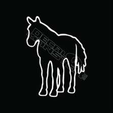 Horse Silhouette  Outline Decal Sticker