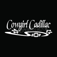 Cowgirl Cadillac Decal Sticker