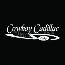 Cowboy Cadillac Decal Sticker