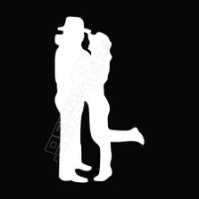 Cowgirl and Cowboy Decal Sticker