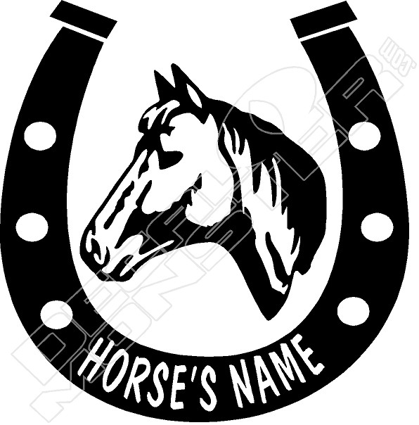 Horseshoe Horse Name - DecalMonster.com
