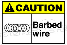 Caution 009H - Barbed wire 2