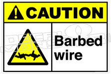 Caution 010H - Barbed wire 3