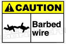 Caution 011H - Barbed wire 4