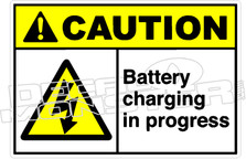 Caution 012H - Battery charging in progress