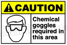 Caution 017H - Chemical goggles required in this area