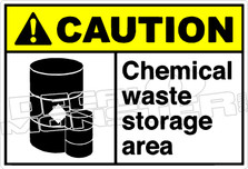 Caution 018H - Chemical waste storage area