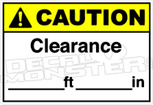 Caution 022H - Clearance ___ft ___in