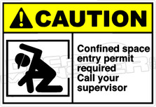 Caution 026H - Confined space entry permit required