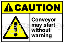 Caution 031H - Conveyor may start without warning