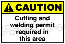 Caution 032H - Cutting and welding permit required