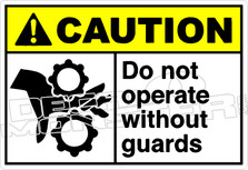 Caution 050H - Do not operate without guards
