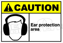 Caution 065H - Ear protection area 