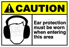Caution 066H - Ear protection must be worn when entering