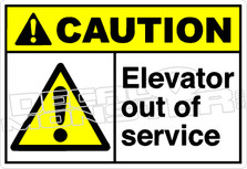 Caution 073H - Elevator out of service