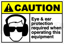 Caution 079H - Eye & ear protection required 