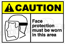 Caution 090H - Face protection must be worn in this area