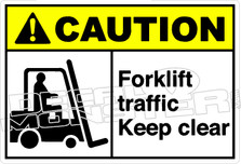Caution 106H - Forklift traffic keep clear