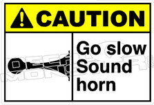 Caution 110H - Go slow sound horn 