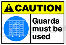 Caution 115H - Guards must be used