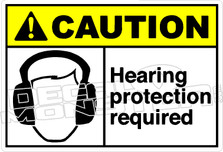 Caution 129H - Hearing protection required
