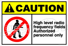 Caution 136H - High level radio frequency fields