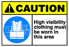 Caution 143H - High visibility clothing must be worn