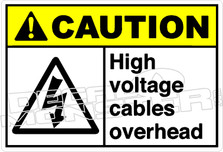 Caution 147H - High voltage cables overhead 