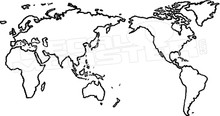 world map silhouette outline