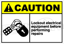 Caution 172H - lockout electrical equipment
