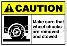 Caution 175H - make sure that wheel chocks are removed