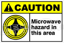 Caution 180H - microwave hazard in this area