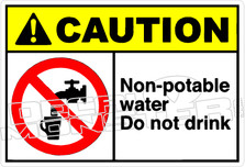 Caution 202H - non-potable water do not drink
