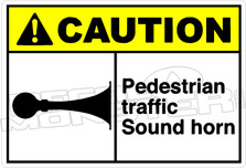 Caution 214H - pedestrian traffic sound horn