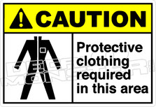 Caution 221H - protective clothing required in this area 