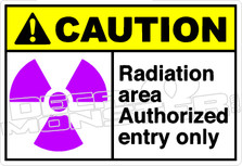 Caution 222H - radiation area authorized entry only