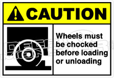 Caution 234H - wheels must be chocked before loading