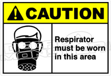 Caution 241H - respirator must be worn in this area