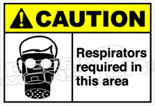 Caution 242H - respirators required in this area