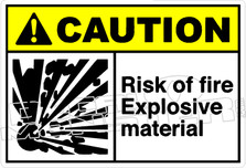 Caution 244H - risk of fire explosive material 