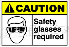 Caution 249H - safety glasses required