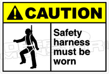Caution 252H - safety harness must be worn 