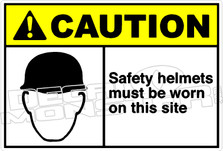 Caution 253H - safety helmets must be worn on this site